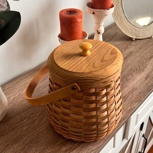 Wooden Woven Basket with Lid
